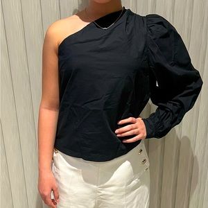 Black one shoulder top